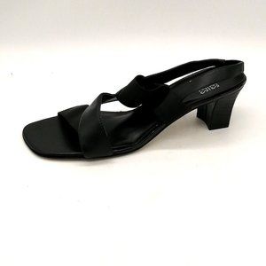 Mootsie Tootsies Womens Sandal Moeast Black Slingback Elastic Stretch Straps 8.5